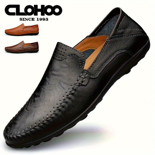 Comfortable, breathable men's shoes with visible stitching