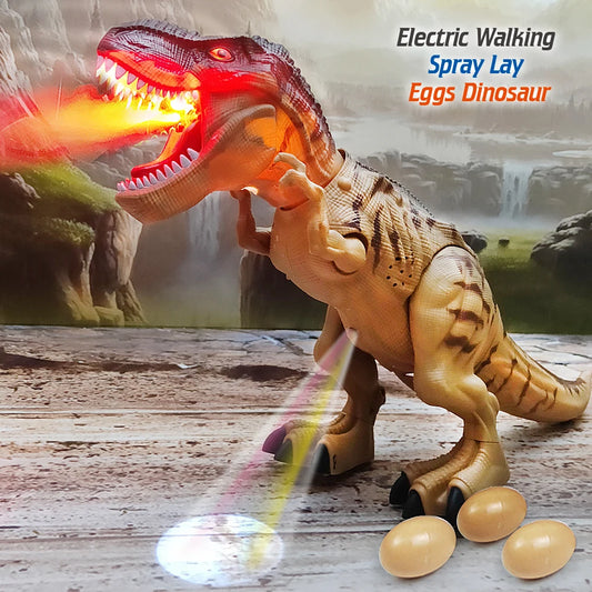 Large, Electric Mechanical Dinosaur Robot Toy for Children – Walks, Releases Smoke, Lays Eggs, Emits Light and Sound