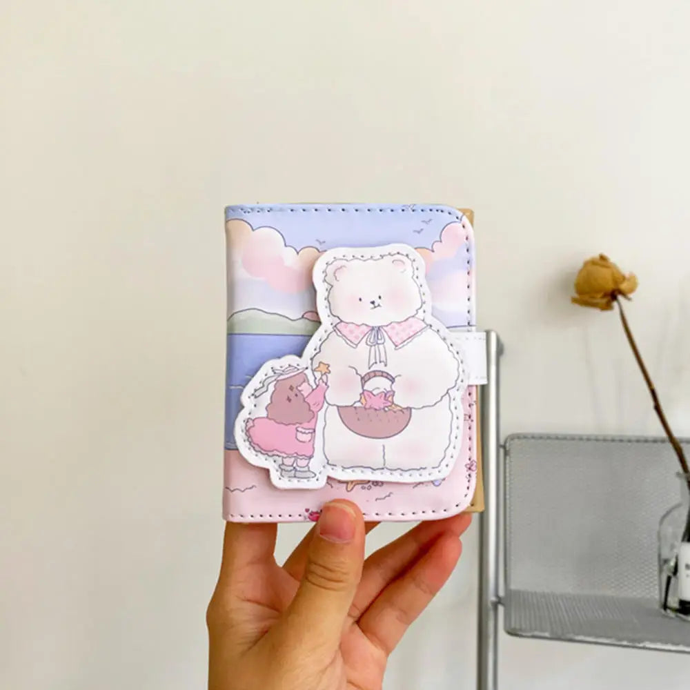 A women's wallet ideal for teenagers, featuring a cartoon design.