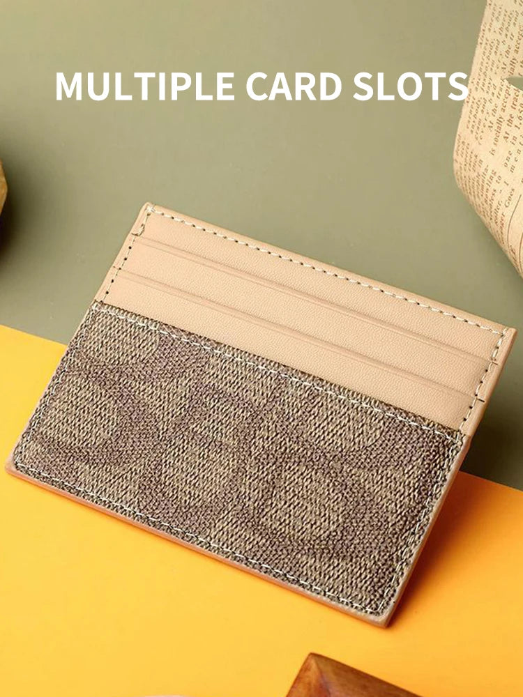 Small women's card holder wallets with an elegant design.
