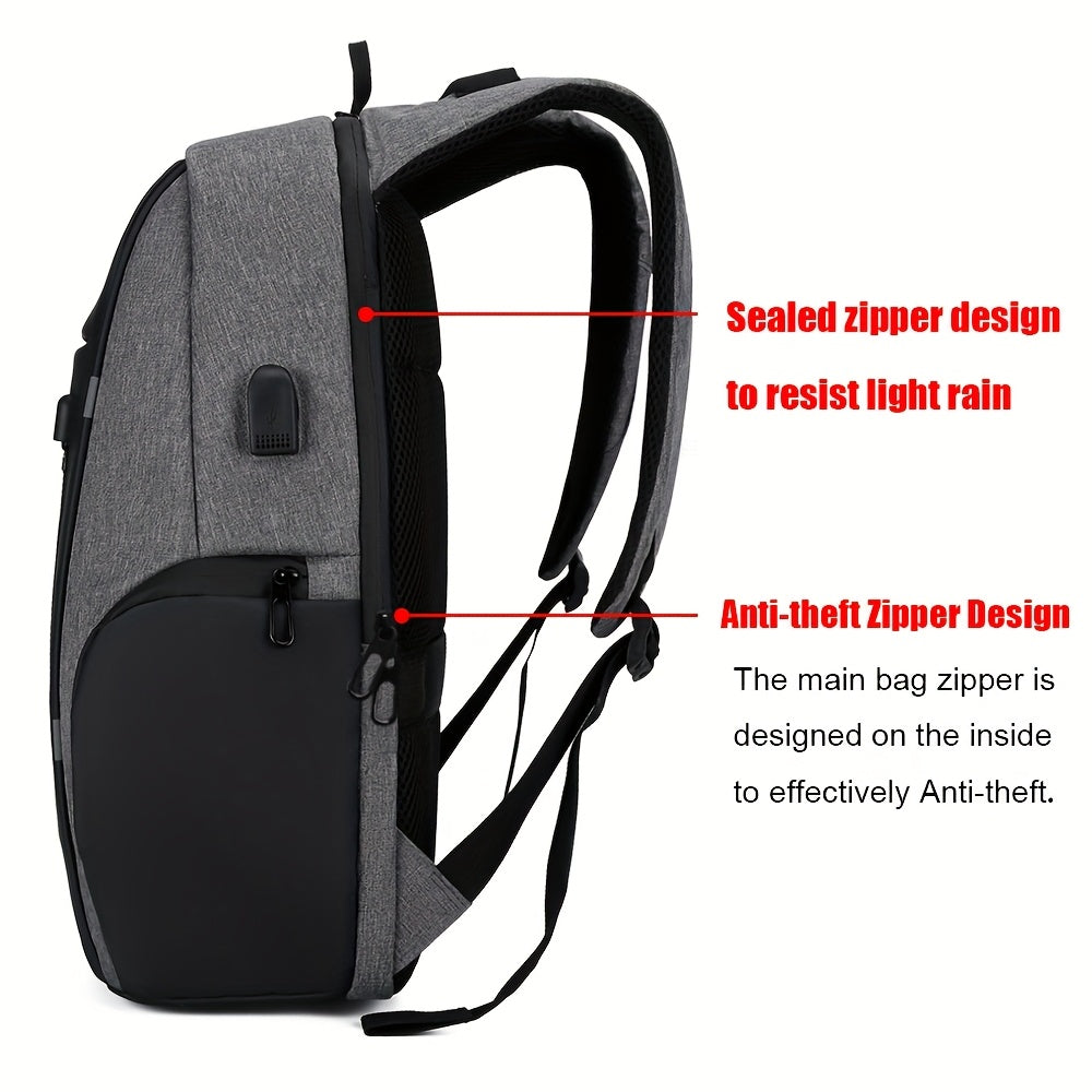 Men's Anti-theft Backpack for Laptop with Large Capacity * Shoulder Bag for Travel and Business