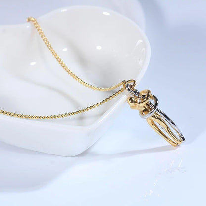 Love Symbol Hug Pendant Necklace – Sophisticated and Elegant