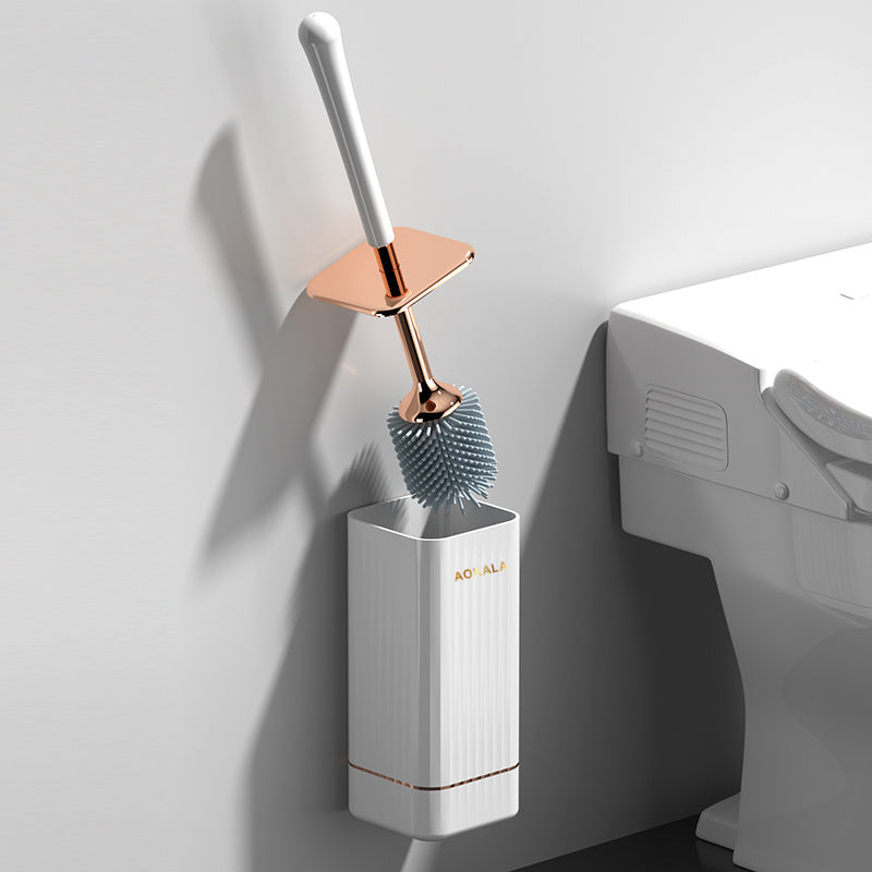 Toilet brush with holder, stylish with long ergonomic handle, a modern and deep cleaning accessory for the bathroom