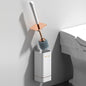 Toilet brush with holder, stylish with long ergonomic handle, a modern and deep cleaning accessory for the bathroom