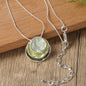 Elegant necklace with enameled pendant - zinc alloy with 18k gold details, braided chain, a sophisticated accessory for formal or informal occasions