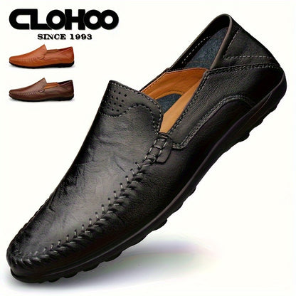 Comfortable, breathable men's shoes with visible stitching