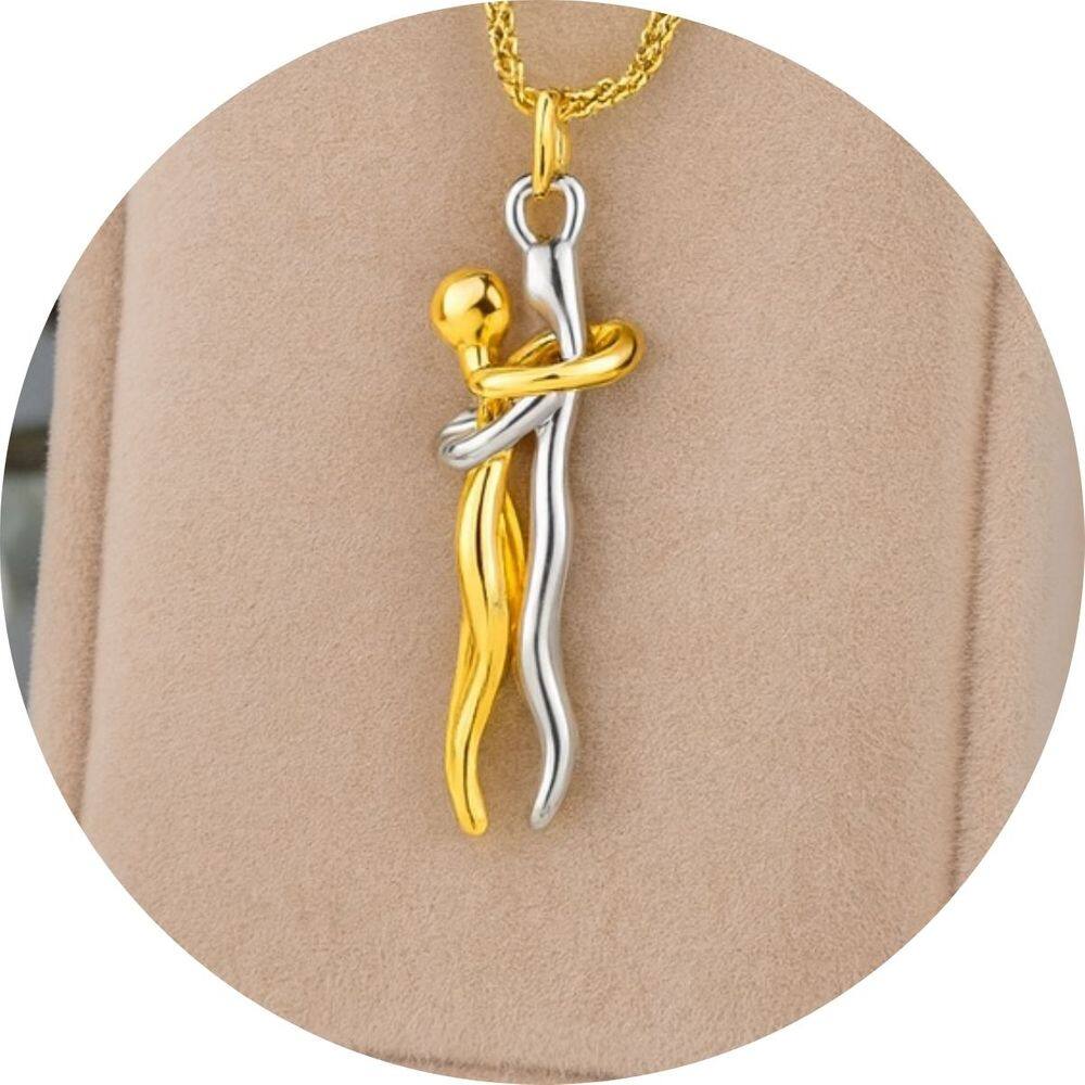 Love Symbol Hug Pendant Necklace – Sophisticated and Elegant