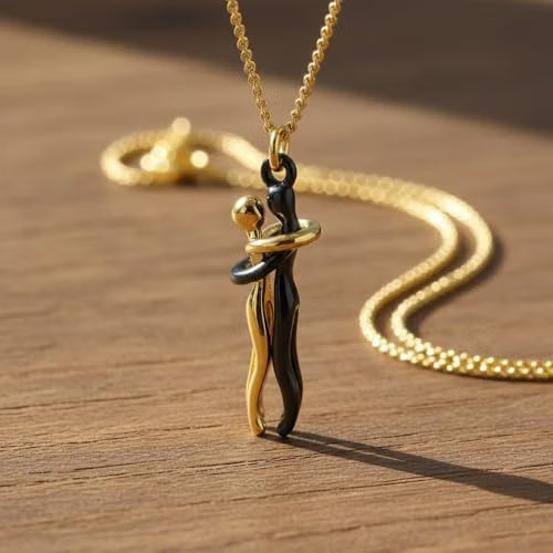 Love Symbol Hug Pendant Necklace – Sophisticated and Elegant