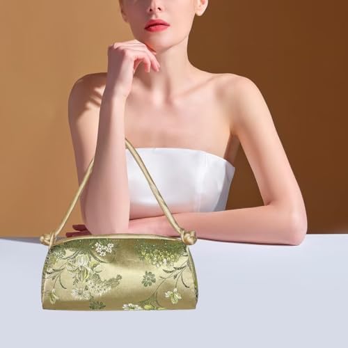 Women's shoulder/handbag in embroidered silk