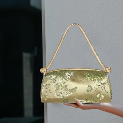 Women's shoulder/handbag in embroidered silk