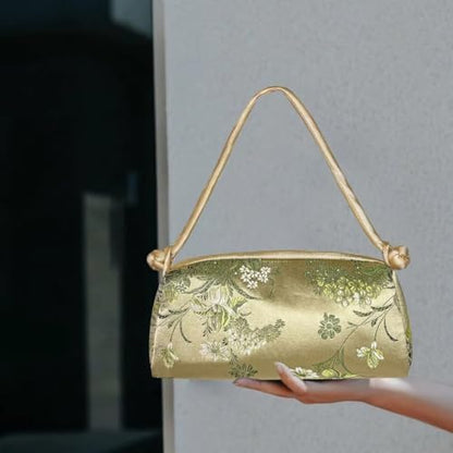 Women's shoulder/handbag in embroidered silk