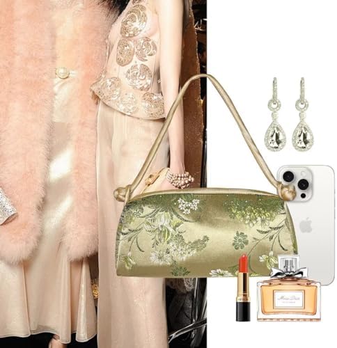 Women's shoulder/handbag in embroidered silk