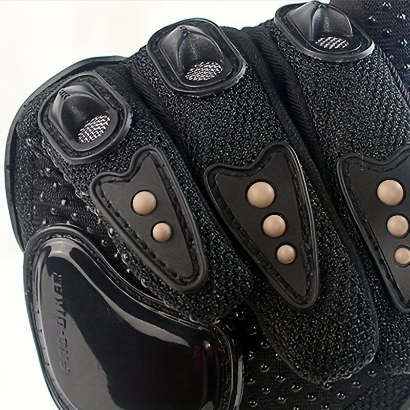 Unisex gloves for motorcycling, cycling, off-road riding, and other sports; breathable and featuring touchscreen-compatible fingertips