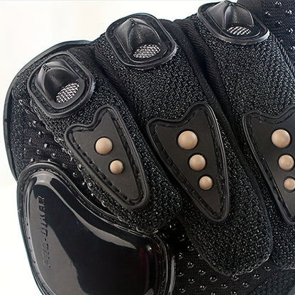 Unisex gloves for motorcycling, cycling, off-road riding, and other sports; breathable and featuring touchscreen-compatible fingertips