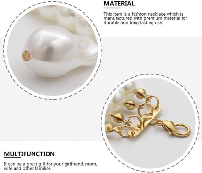 Sophisticated and elegant classic multi-strand choker necklace featuring round pearls and a pearl pendant, perfect for parties and other special occasions
