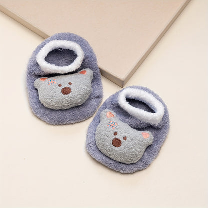 Non-slip children's socks with animal prints