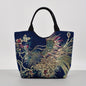 Women's embroidered crossbody bag with detachable double strap, retro style