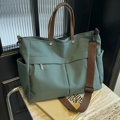 Women's Large-Capacity Nylon Tote Bag (Shoulder or Hand-Carry)