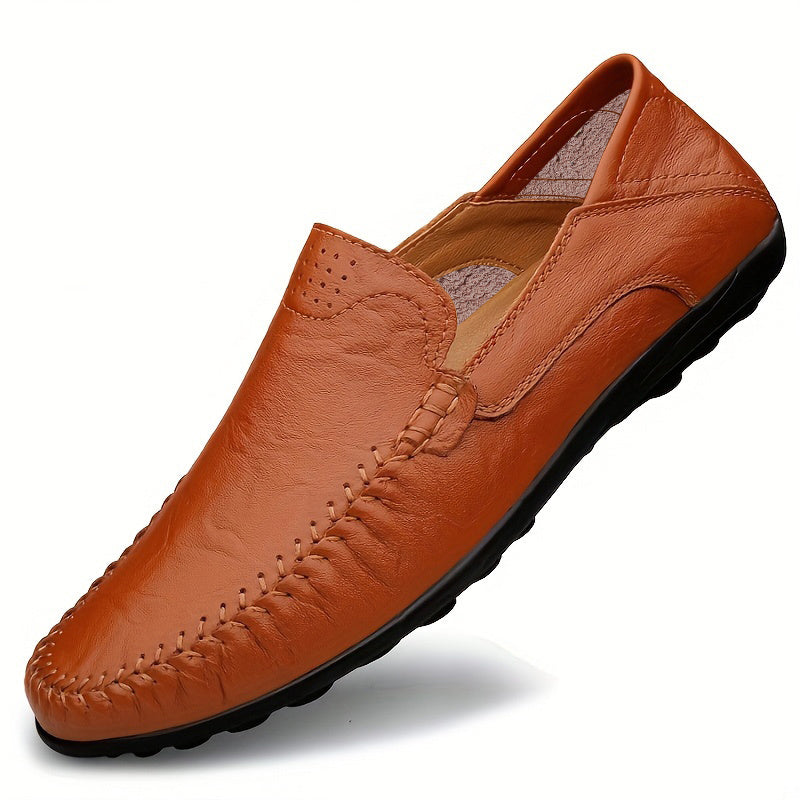 Comfortable, breathable men's shoes with visible stitching