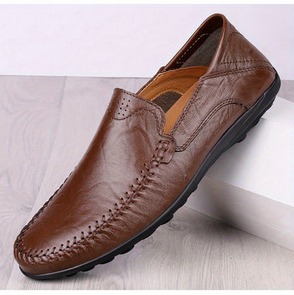 Comfortable, breathable men's shoes with visible stitching