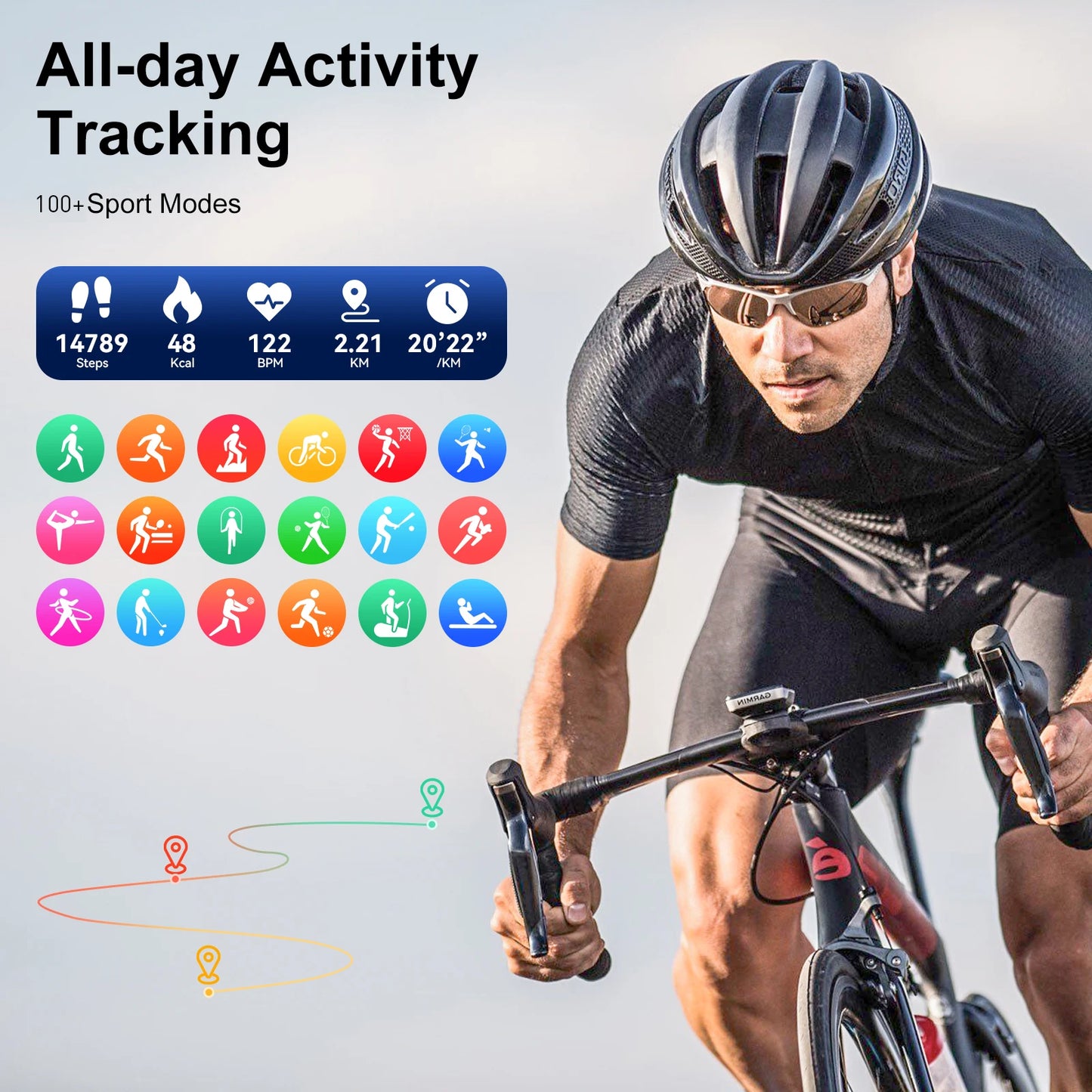 Karchilor men's smartwatch with a 2.01-inch curved screen, Bluetooth calling, IP68 water resistance, ideal for sports and fitness