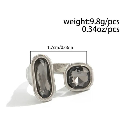 Minimalist Geometric Adjustable Open Ring