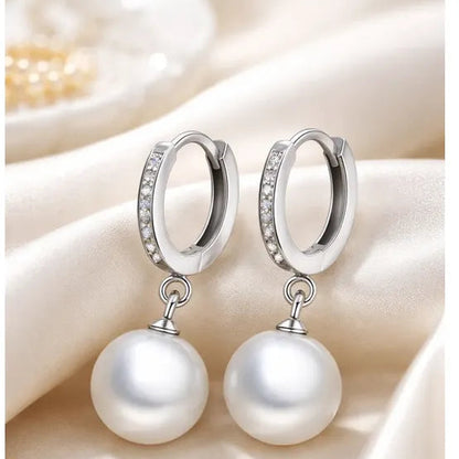Earrings with Natural Freshwater Pearls in 925 Sterling Silver