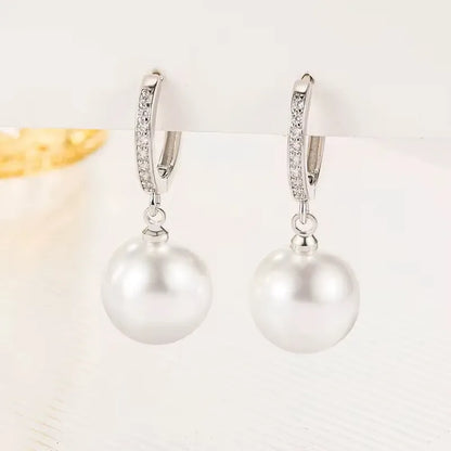 Earrings with Natural Freshwater Pearls in 925 Sterling Silver