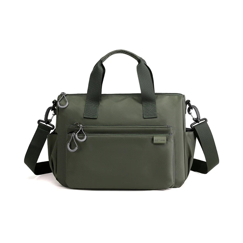 High-quality men's shoulder bag, crossbody, messenger style or executive bag in nylon, large and small sizes.