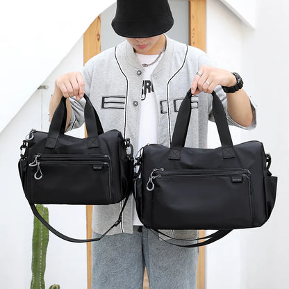 High-quality men's shoulder bag, crossbody, messenger style or executive bag in nylon, large and small sizes.