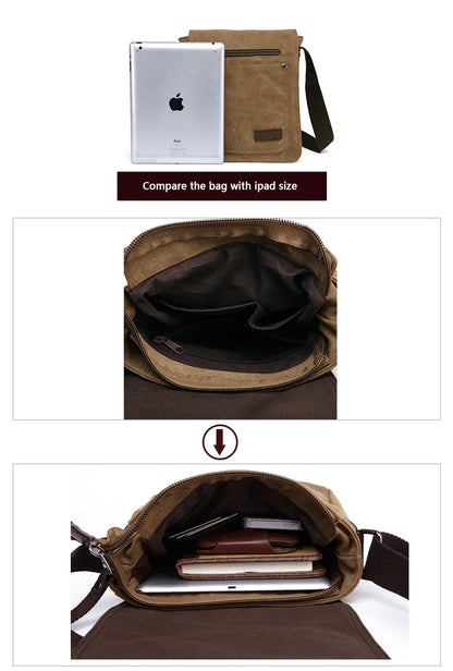 Unisex vintage canvas bag