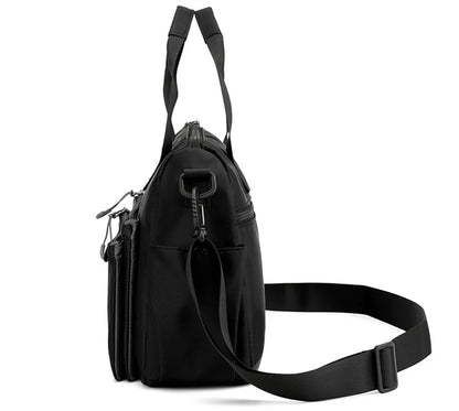 High-quality men's shoulder bag, crossbody, messenger style or executive bag in nylon, large and small sizes.