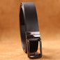 High-quality luxury genuine leather men's belt with automatic buckle, ideal for dress pants