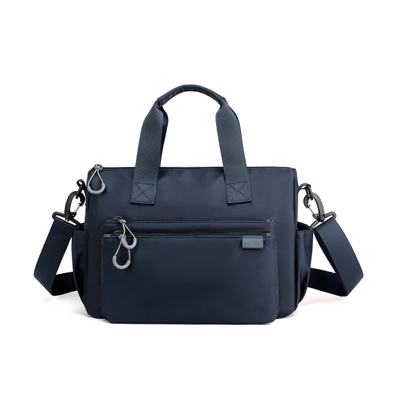 High-quality men's shoulder bag, crossbody, messenger style or executive bag in nylon, large and small sizes.