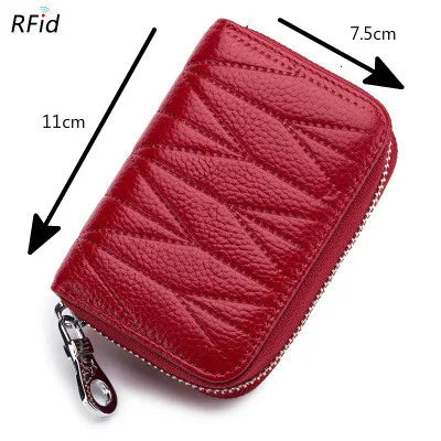 Women's wallet in genuine leather with RFID for card