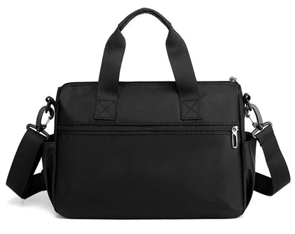 High-quality men's shoulder bag, crossbody, messenger style or executive bag in nylon, large and small sizes.