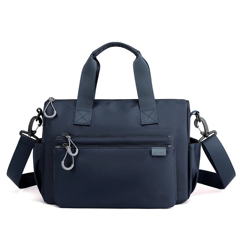 High-quality men's shoulder bag, crossbody, messenger style or executive bag in nylon, large and small sizes.