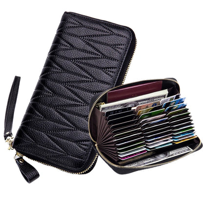 Women's wallet in genuine leather with RFID for card