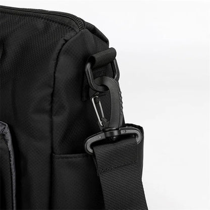 High-quality men's shoulder bag, crossbody, messenger style or executive bag in nylon, large and small sizes.