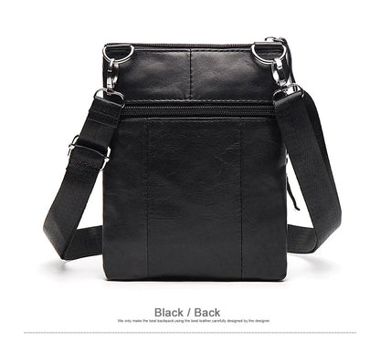 Vintage men's crossbody bag in genuine leather, messenger style