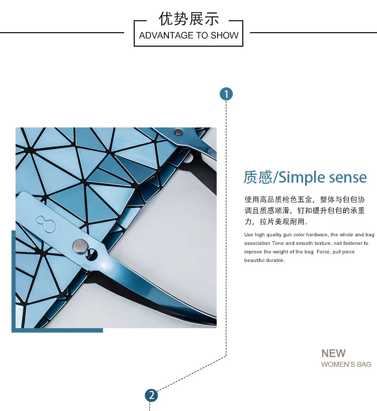 Women's beach-style holographic shoulder bag in various colors.