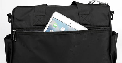 High-quality men's shoulder bag, crossbody, messenger style or executive bag in nylon, large and small sizes.
