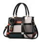 Women's Casual Bag with Stitching Details, Plaid Print, and Shoulder Strap – Crossbody/Tote Style