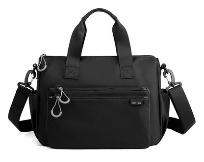 High-quality men's shoulder bag, crossbody, messenger style or executive bag in nylon, large and small sizes.