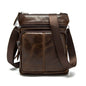 Vintage men's crossbody bag in genuine leather, messenger style