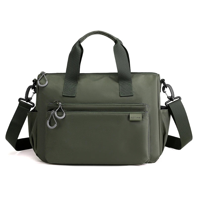 High-quality men's shoulder bag, crossbody, messenger style or executive bag in nylon, large and small sizes.