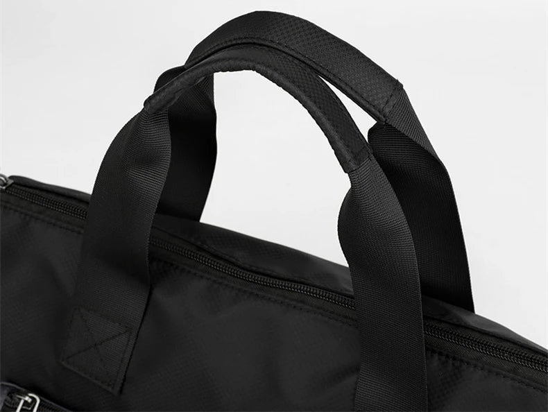 High-quality men's shoulder bag, crossbody, messenger style or executive bag in nylon, large and small sizes.