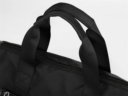 High-quality men's shoulder bag, crossbody, messenger style or executive bag in nylon, large and small sizes.