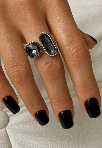 Minimalist Geometric Adjustable Open Ring