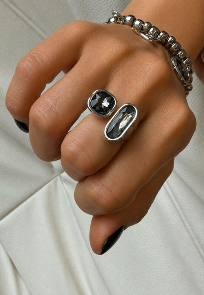 Minimalist Geometric Adjustable Open Ring